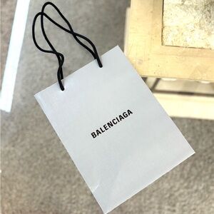 Balenciaga Gray Shopping Bag with Black Handles